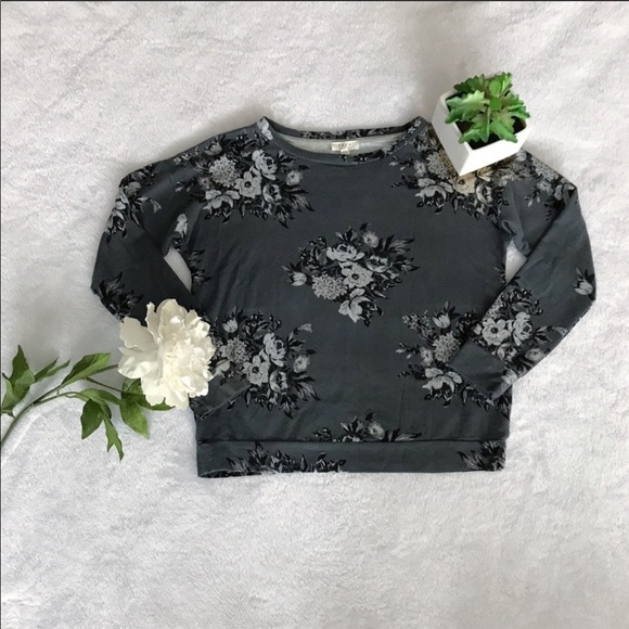 Joie Grey Rose Printed Pullover - Picture 2 of 2